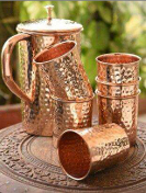 Copper Jug With Glass Set - Maaz Trend Kart